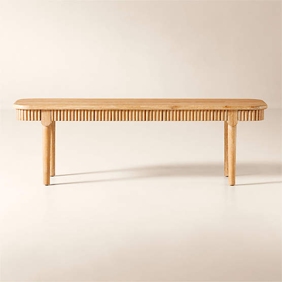 Providence 57" Cerused Oak Dining Bench