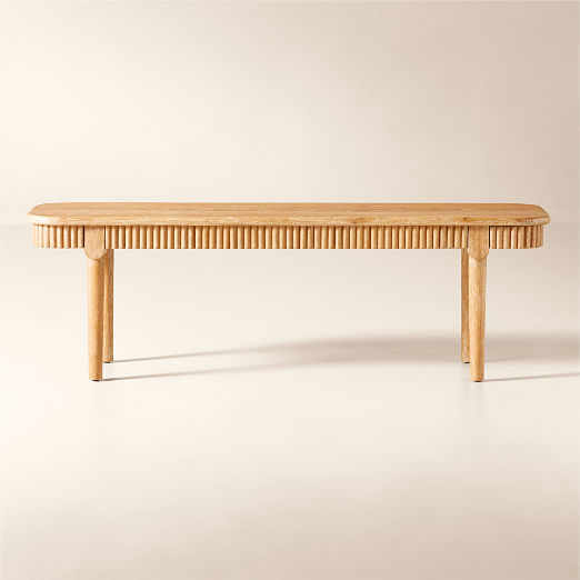 Providence 57" Cerused Oak Dining Bench