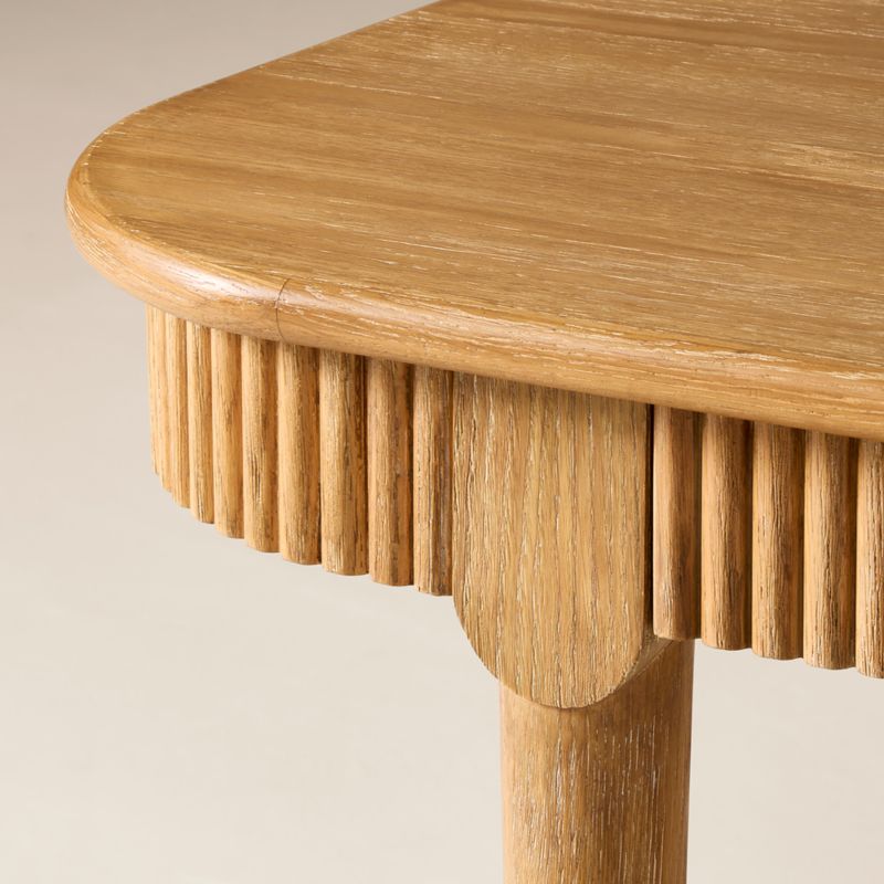 Providence 73"-103" Rectangular Cerused Oak Extendable Dining Table - image 5 of 14