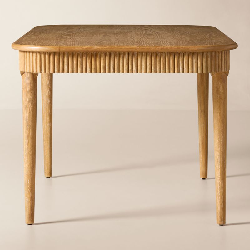 Providence 73"-103" Rectangular Cerused Oak Extendable Dining Table - image 3 of 14