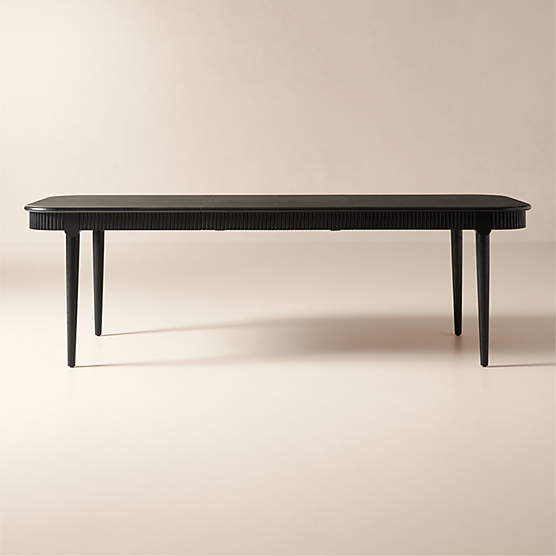 Providence 73"-103" Rectangular Black Ebonized Oak Extendable Dining Table