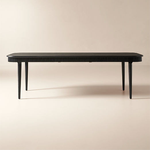 Providence 73"-103" Rectangular Black Ebonized Oak Extendable Dining Table
