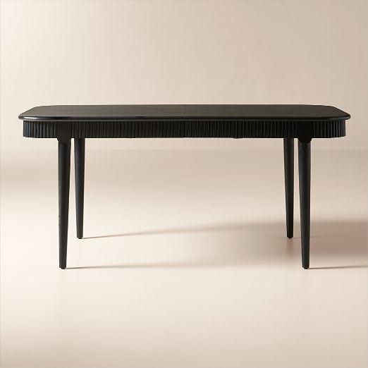 Providence 73"-103" Rectangular Black Ebonized Oak Extendable Dining Table