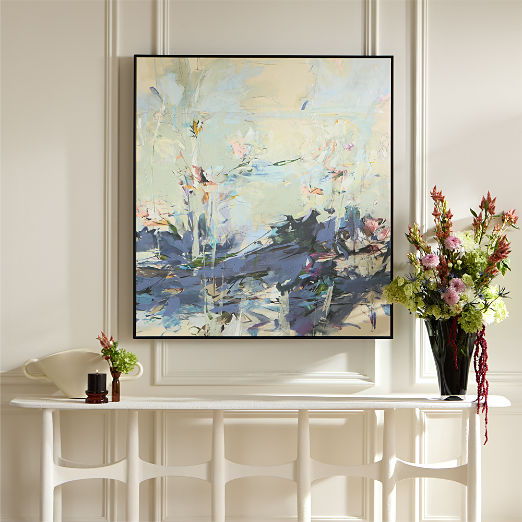 'Periwinkle, Local Wanderlust' Framed Acrylic Painting Reproduction by Jeffrey Fitzgerald 42"x46"