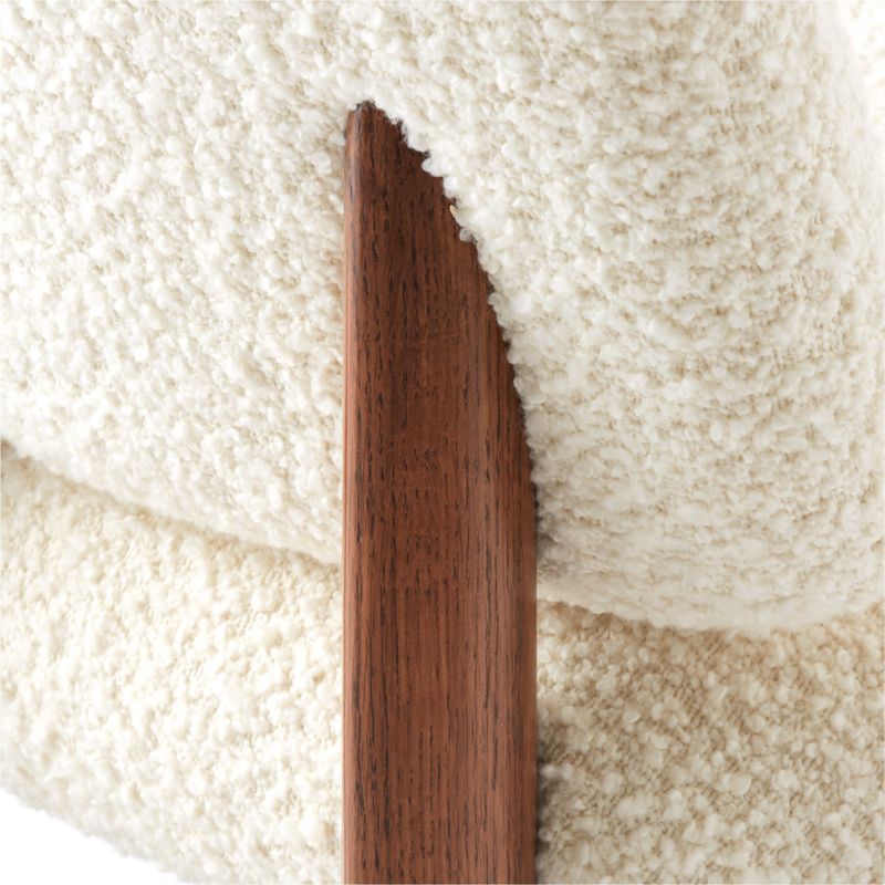 Pula Warm White Boucle Dining Chair