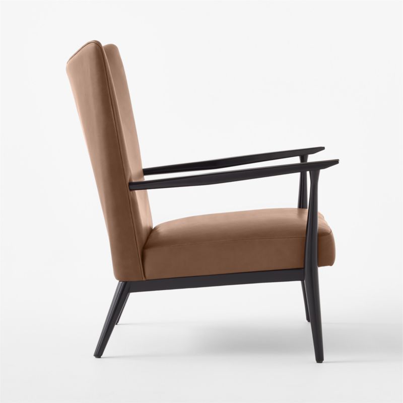 Pull-Up Bello Black Leather Lounge Chair by Paul McCobb - image 5 of 8