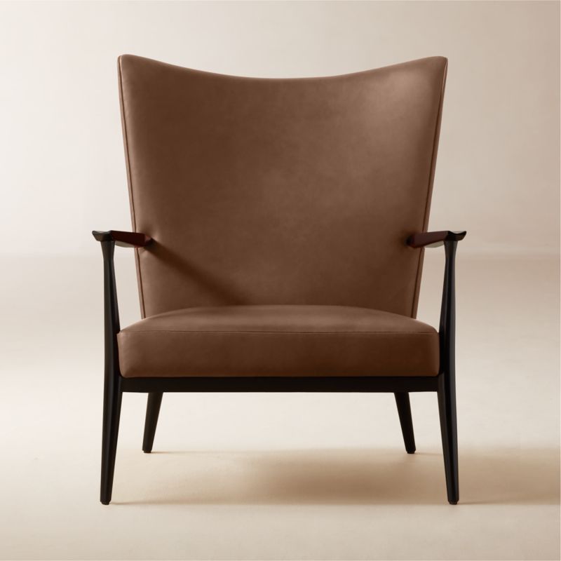 Pull-Up Bello Black Leather Lounge Chair by Paul McCobb - image 2 of 8