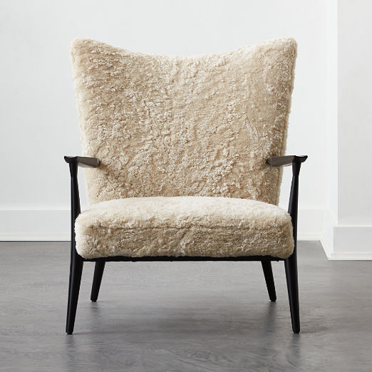 Pull-Up Shearling Lounge Chair Model 1321 by Paul McCobb