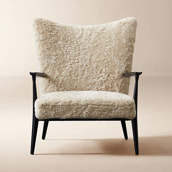 Pull-Up Shearling Lounge Chair Model 1321 by Paul McCobb