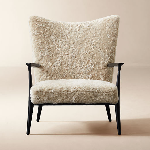 Pull-Up Shearling Lounge Chair Model 1321 by Paul McCobb