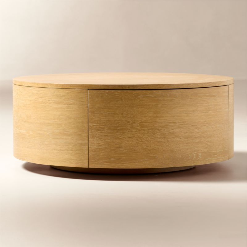 Purl 36" White Oak Rotating Coffee Table - image 2 of 6
