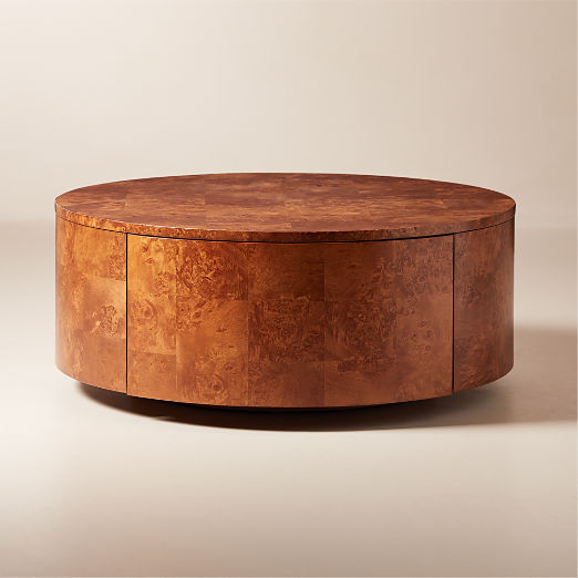 Burl Rotating Coffee Table