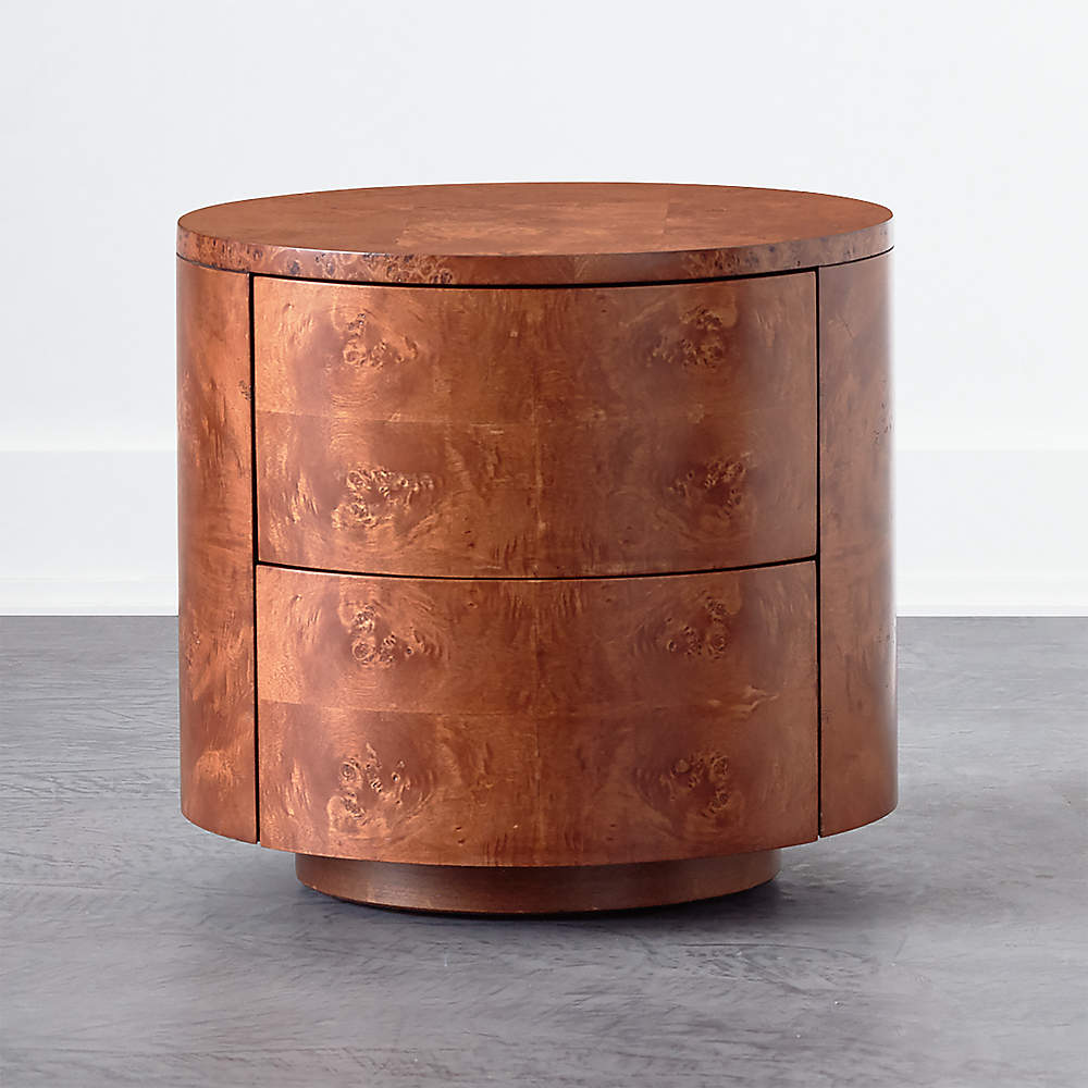 Purl Rotating Side Table Reviews Cb2, Burl Wood Side End Tables