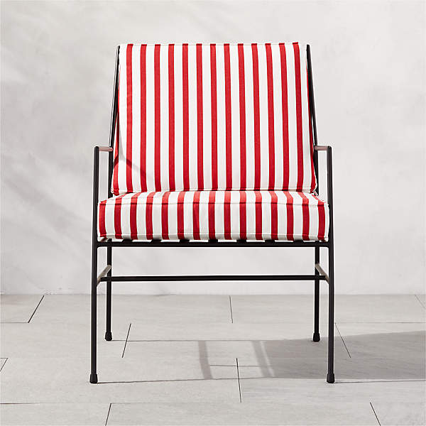 Black striped online chair