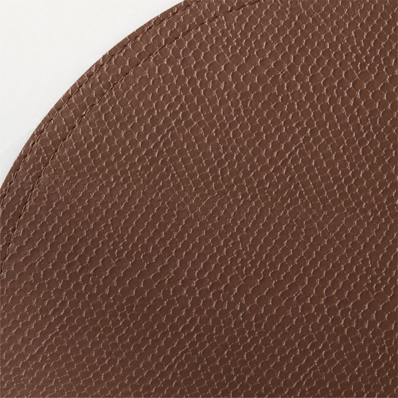 Python Brown Faux Leather Round Placemat - image 2 of 3