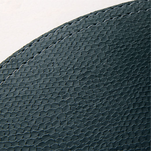Python Dark Green Faux Leather Round Placemat