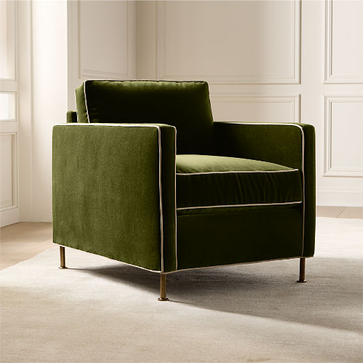 Brett Jade Green Velvet Accent Chair