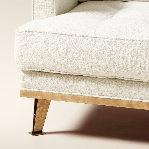 Itero 105" Off White Performance Fabric Sofa by Ross Cassidy