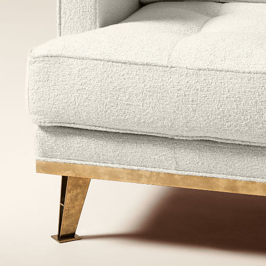 Itero 105" Off White Performance Fabric Sofa by Ross Cassidy