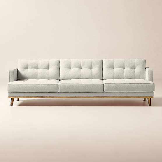 Itero 105" Off White Performance Fabric Sofa by Ross Cassidy