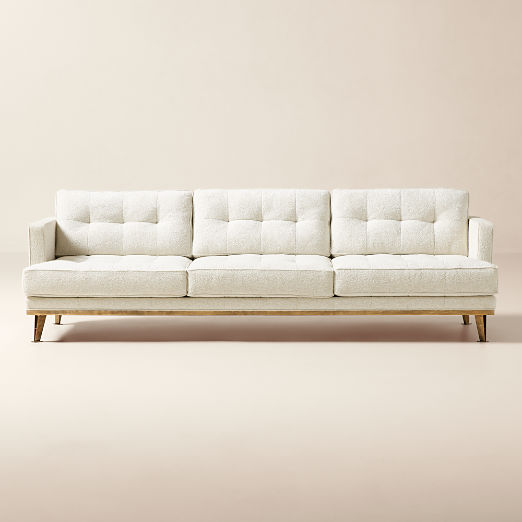 Itero 105" Off White Performance Fabric Sofa by Ross Cassidy