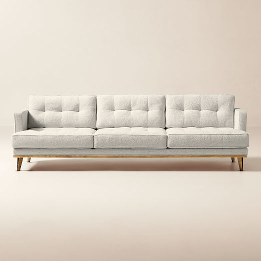 Itero 105" Off White Performance Fabric Sofa