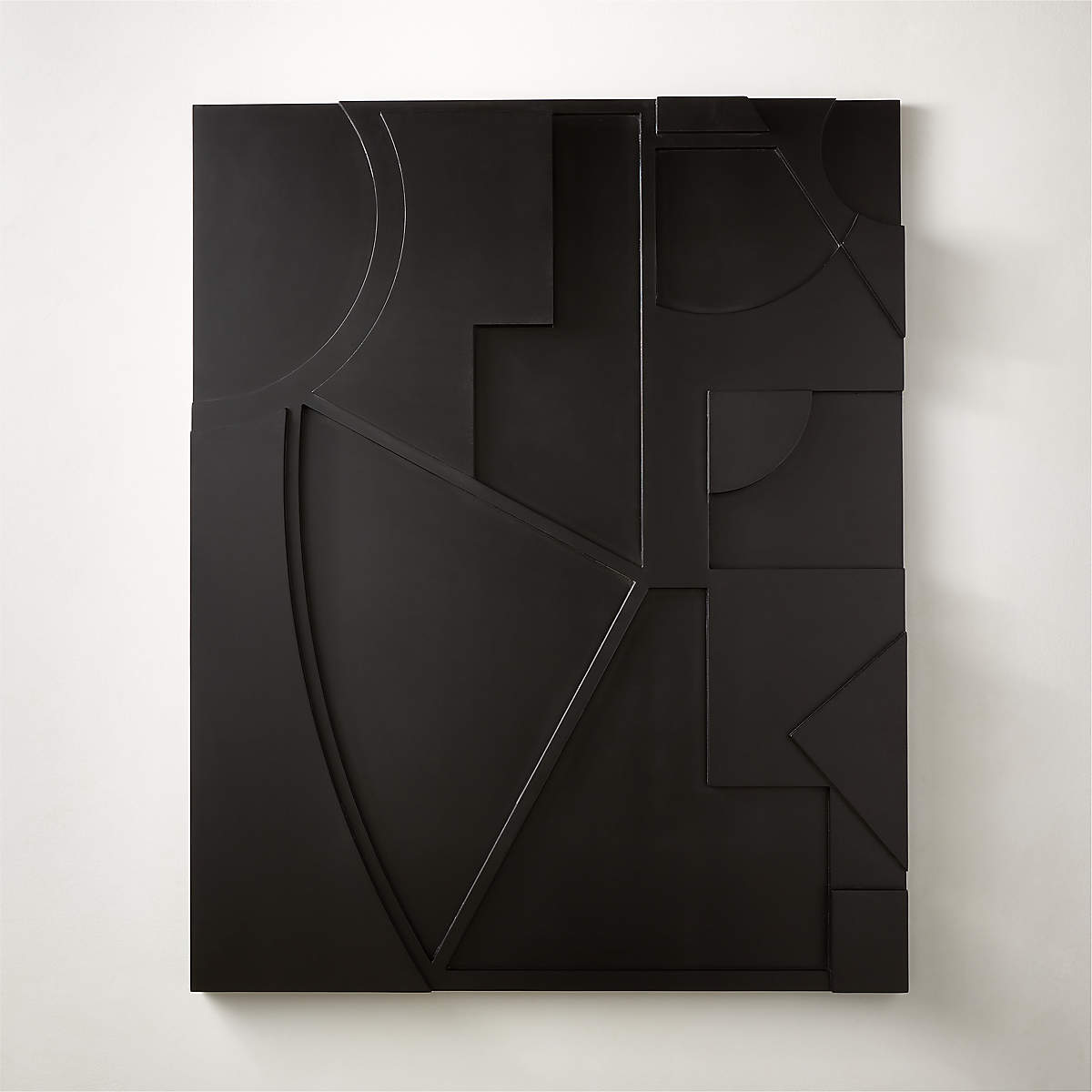 Racco I Black Geometric 3D Modern Wall Art 40''x50'' + Reviews CB2