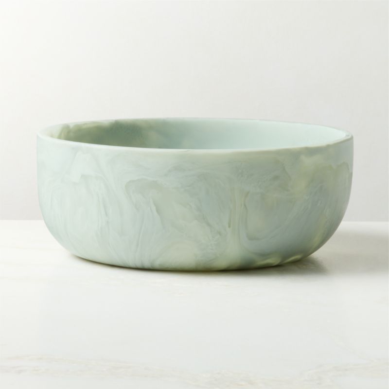 Radley Light Teal Swirl Resin Serving Bowl