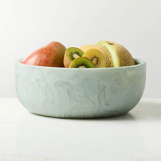 Radley Light Teal Swirl Resin Serving Bowl