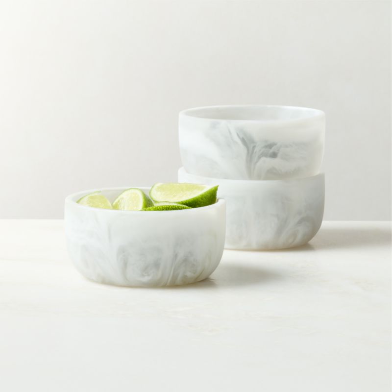 View Radley White Swirl Resin Mini Bowls Set of 3 details