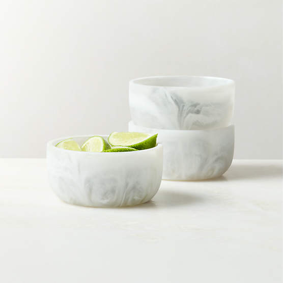 Radley White Swirl Resin Mini Bowls Set of 3