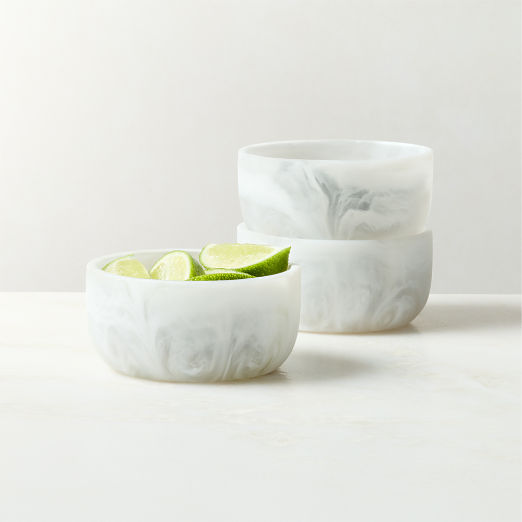 Radley White Swirl Resin Mini Bowls Set of 3
