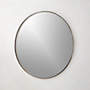 View Rafe Round Polished Nickel Shagreen Wall Mirror 24" - image 2 of 5
