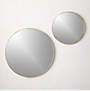View Rafe Round Polished Nickel Shagreen Wall Mirror 24" - image 4 of 5