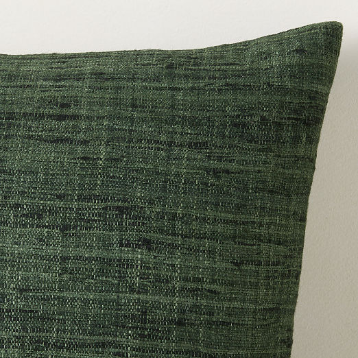 Raj Green Silk Throw Pillow 20"x20"