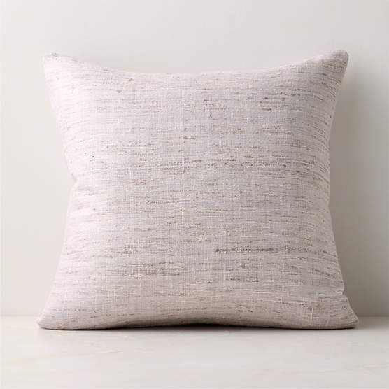 Raj Lavender Silk Throw Pillow with Down-Alternative Insert 20"x20"