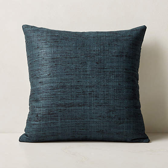 Tuck Brown Linen Modern Throw Pillow with DownAlternative Insert 20
