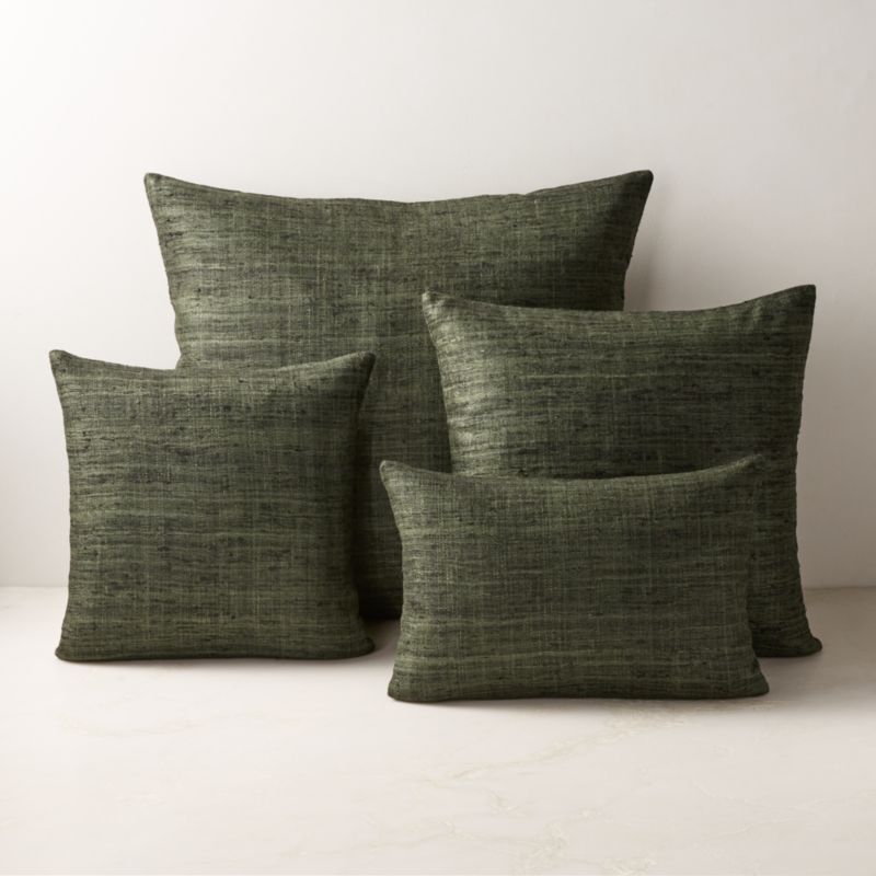 Raj Green Silk Throw Pillow Cover 16'' - image 2 of 3