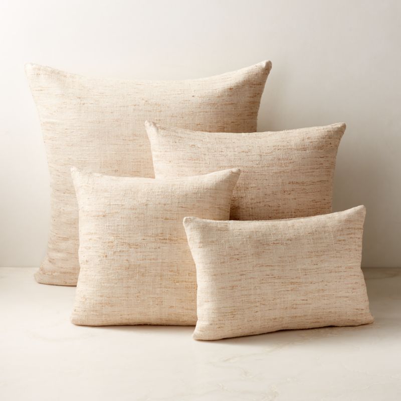 Raj White Silk Throw Pillow Cover 16'' - image 2 of 4