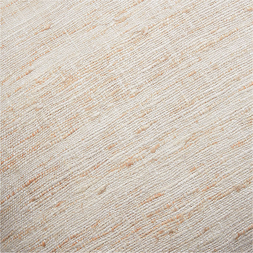 Raj White Silk Throw Pillow with Feather-Down Insert 20''x20"