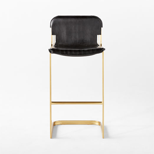 Rake Black Leather Chair by Kravitz Design