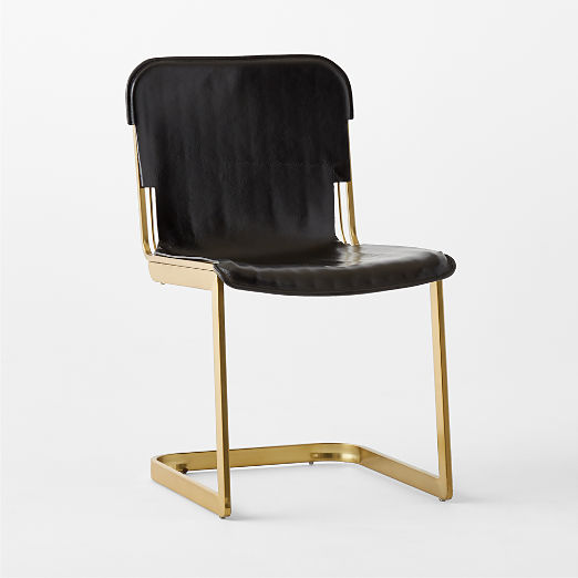 Rake Black Leather Chair by Kravitz Design