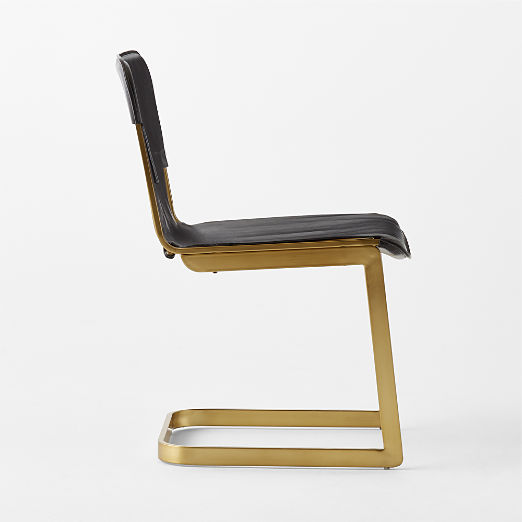 Rake Black Leather Chair by Kravitz Design