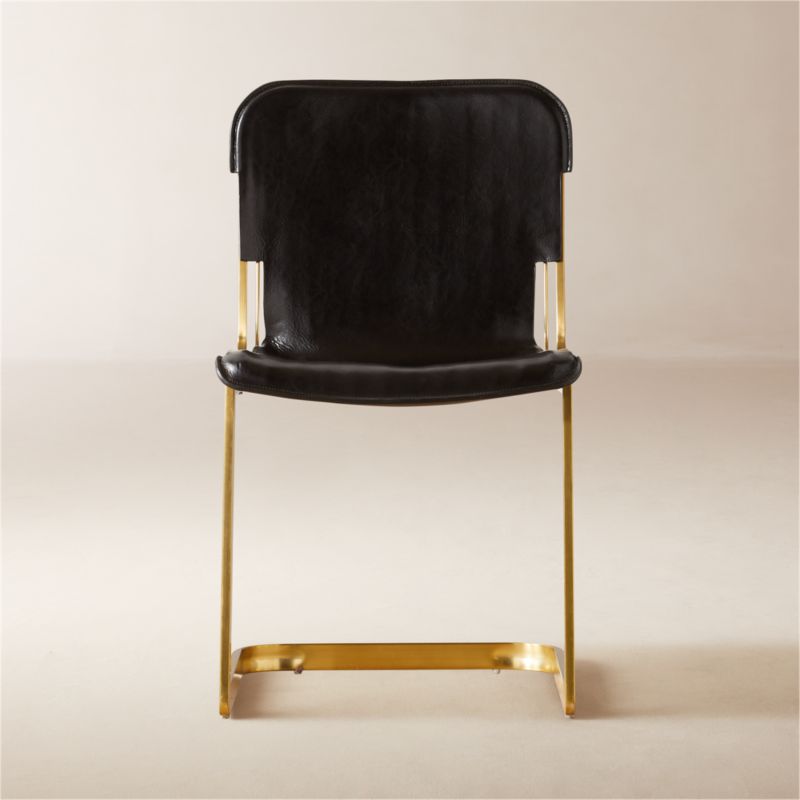 Rake Black Leather Chair by Kravitz Design - image 0 of 13