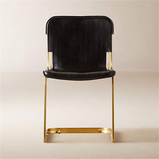 Rake Black Leather Chair by Kravitz Design