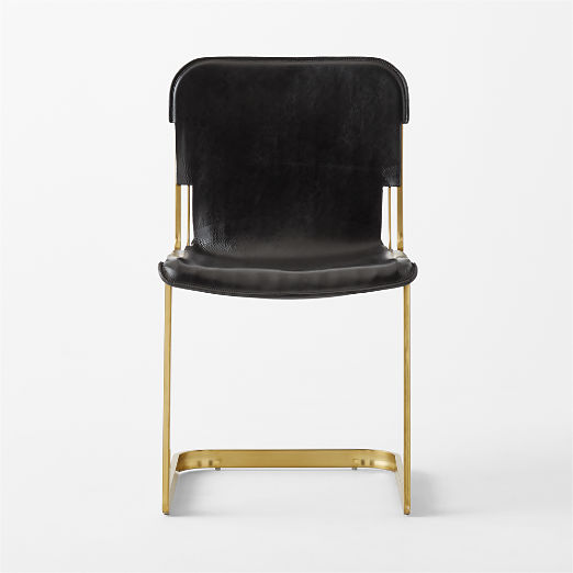 Rake Black Leather Chair by Kravitz Design