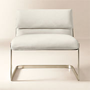 Rake Light Brown Suede Accent Chair by Kravitz Design