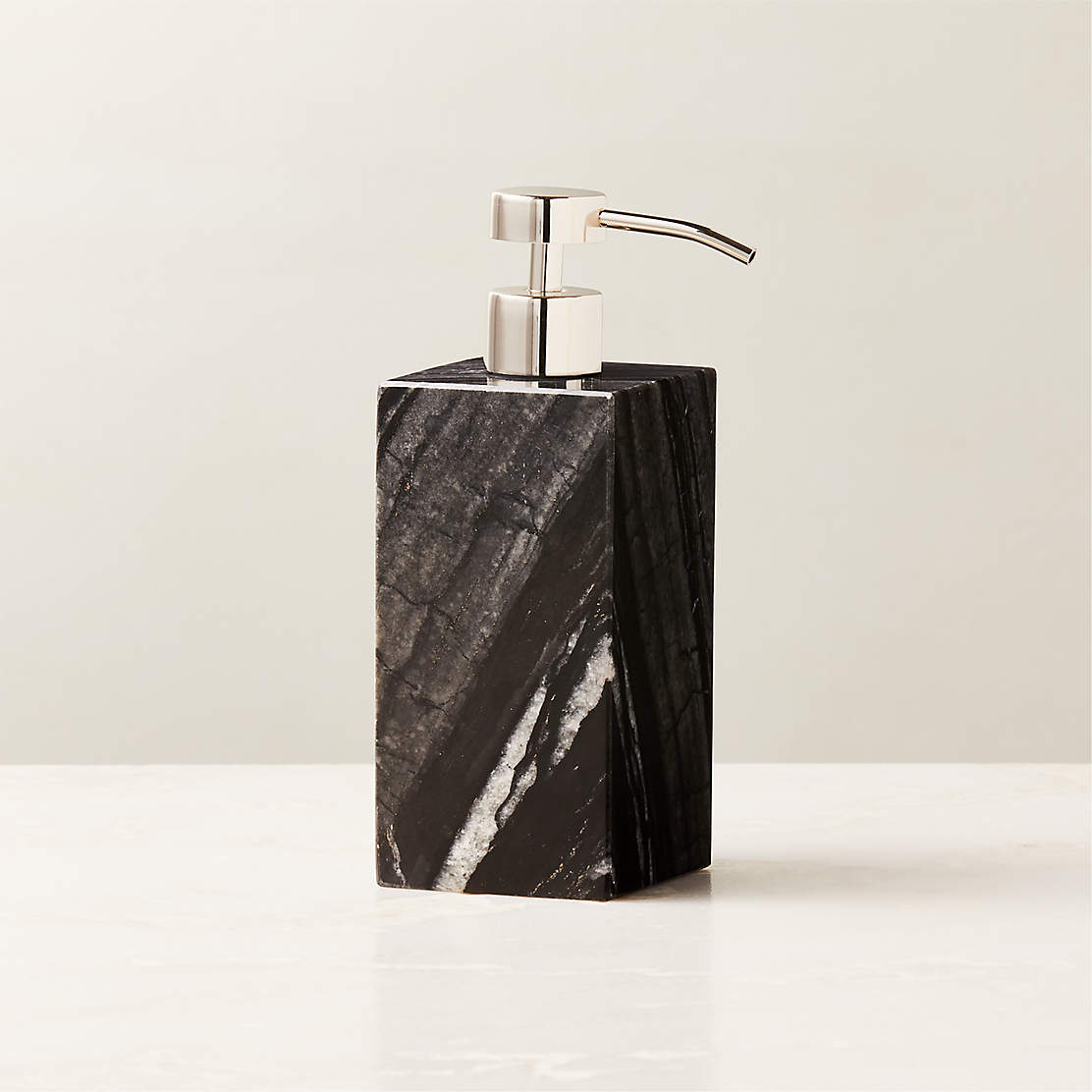 Nexus Black Marble Bath Accessories CB2 Canada