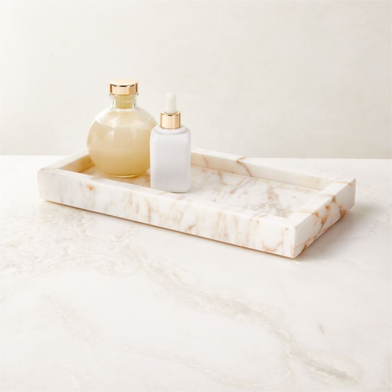 Ramsey Calacatta Gold Marble Vanity Tray - image 2 of 6