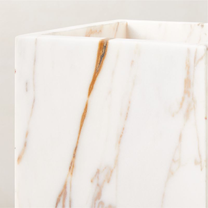 Ramsey Calacatta Gold Marble Wastebasket - image 2 of 4